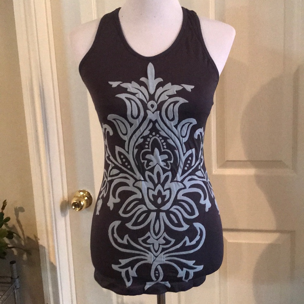 Grey racer back top